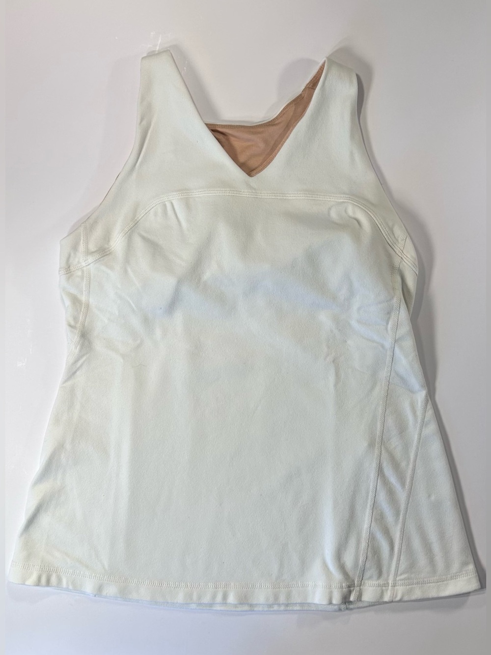 Lululemon Racerback Tank Top Yoga Athleisure Cream Beige Women’s Small - Picture 2 of 12